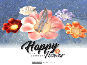 Sims 4 — Jumbo Flower Floats - Happy by AchinoSims — A flower float lounger with 5 swatches, which can bring Happy