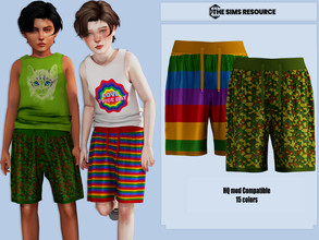 Sims 4 — Mitchel Short Pants  (Kids) by couquett — Short Pants for your kids 15 colors all lods All Map Custom thumbnail 
