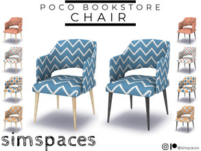 Sims 4 — Poco Bookstore - chair by simspaces — Part of the Poco Bookstore set: worn comfort, like your grandma's house,