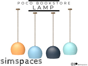 Sims 4 — Poco Bookstore - lamp by simspaces — Part of the Poco Bookstore set: light it up up up, light it up up up. This