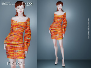 Sims 4 — Colorful Dreams by pizazz — Dress for your sims 4 games. The dress is stylish and modern. Great for that night