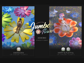 Sims 4 — Jumbo Flower Floats by AchinoSims — A gift of Summer 2020 including 3 flower float lounger, which can bring