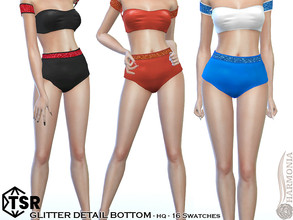 Sims 4 — Glitter Detail Bottom by Harmonia — New Mesh All Lods 16 Swatches HQ Please do not use my textures. Please do