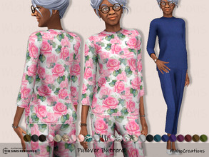 Sims 4 — Pullover Butterel by MahoCreations — The perfect pullover for the older ladies. new mesh basegame adult, elder 9