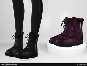 Sims 4 — 921 - Leather Boots by ShakeProductions — Shoes/Boots New Mesh All LODs Handpainted 7 Colors