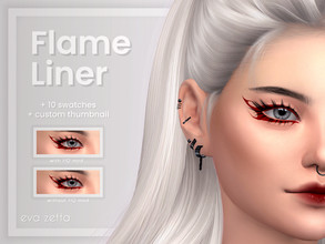 Sims 4 — Flame Eyeliner - Eva Zetta by Eva_Zetta — A fresh and fashionable eyeliner for your more adventurous sims. -