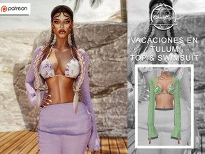 Sims 4 — [PATREON] Vacaciones En Tulum - Top & Bikini *Early Access* by Camuflaje — * New mesh * Compatible with the