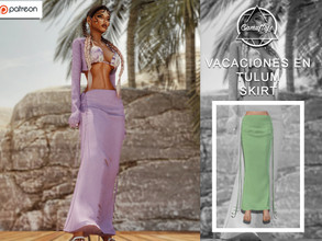 Sims 4 — [PATREON] Vacaciones En Tulum - Skirt *Early Access* by Camuflaje — * New mesh * Compatible with the base game *