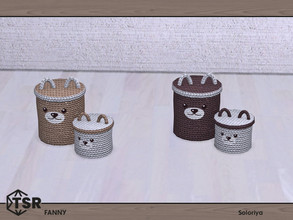Sims 4 — Fanny. Baskets by soloriya — Two baskets in one mesh. Part of Fanny set. 2 color variations. Category: