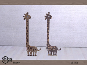 Sims 4 — Fanny. Cutout Giraffe by soloriya — Big cutout giraffe. Part of Fanny set. 2 color variations. Category: