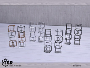 Sims 4 — Riley Office. Square Decor by soloriya — Square decor. Part of Riley Office set. 4 color variations. Category: