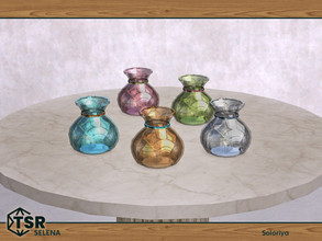 Sims 4 — Selena. Vase by soloriya — Vase. Part of Selena set. 5 color variations. Category: Decorative - Clutter.
