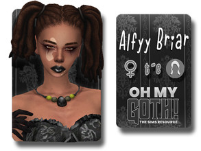 Sims 4 — [OH MY GOTH] Briar Hairstyle by Alfyy — Alfyy Briar Hairstyle *Part of the OH MY GOTH Collab* You can support me