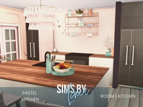 Sims 4 — Pastel Kitchen by SIMSBYLINEA — With a fun and bright color theme, cooking feels less like a task and more like