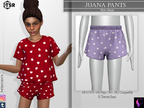 Sims 4 — Juana Pants by KaTPurpura — Little hearts sleep pants