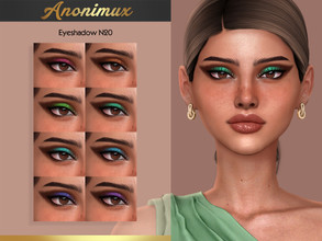 Sims 4 — Eyeshadow N20 by Anonimux_Simmer — - 8 Shades - Compatible with the color slider - BGC - HQ - Thanks to all CC