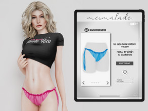 Sims 4 — Tie Side Bikini Bottom MC384 by mermaladesimtr — New Mesh 10 Swatches All Lods Teen to Elder For Female