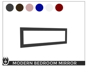 Sims 4 — Modern Bedroom Mirror by nemesis_im — Mirror from Modern Bedroom Set - 6 Colors - Base Game Compatible 