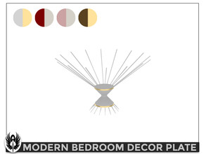 Sims 4 — Modern Bedroom Plate Decor by nemesis_im — Plate Decor from Modern Bedroom Set - 4 Colors - Base Game Compatible
