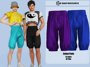 Sims 4 — Joshua (Pants) by couquett — Short Pants for your adult sims 15 colors all lods All Map Custom thumbnail