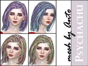 Sims 4 — RC of Anto's Diana Hair by Psychachu — (4 swatches) - Dare to be different!