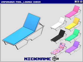 Sims 4 — vaporwave pool_lounge chair by NICKNAME_sims4 — vaporwave pool set 9 package files. -vaporwave pool_lounge chair