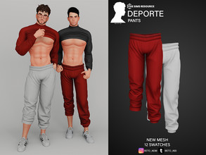 Sims 4 — Deporte (Pants) by Beto_ae0 — Sports pants, enjoy it - 12 colors - New Mesh - All Lods - All maps