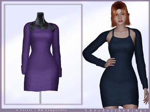 Sims 4 — Dress No.140 by ChordoftheRings — ChordoftheRings Dress No.140 - 6 Colors - New Mesh (All LODs) - All Texture
