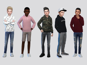 Sims 4 — Press Hoodie Jacket Boys by McLayneSims — TSR EXCLUSIVE Standalone item 10 Swatches MESH by Me NO RECOLORING