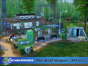 Sims 4 — The Wolf Wagon by Bozena — The house is located in the Moonwood Mill. Lot: 40 x 30 Value: $ 24 066 Lot type: