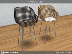 Sims 4 — Amanda Stool by Mincsims — Basegame Compatible. 2 swatches.