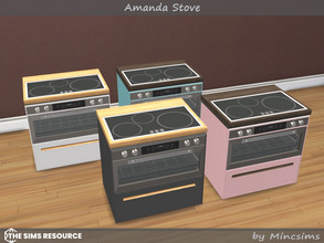 Sims 4 — Amanda Stove by Mincsims — Basegame Compatible. 10 swatches.