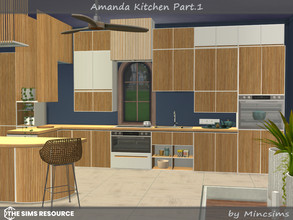 Sims 4 — Amanda Kitchen Part.01 by Mincsims — This kitchen set can be bring modern vibe to your sims house. The set