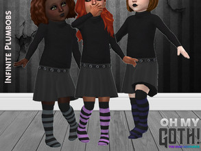 Sims 4 — Oh My Goth - IP Toddler Stripy Knee High Socks by InfinitePlumbobs — Stripy Knee High Socks for Toddlers - 6