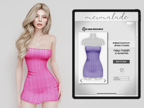Sims 4 — Knitted Bodycon  Dress MC393 by mermaladesimtr — New Mesh 10 Swatches All Lods Teen to Elder For Female