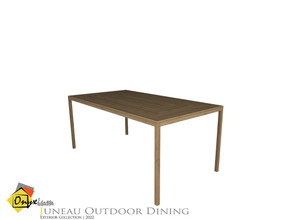 Sims 4 — Juneau Dining Table by Onyxium — Onyxium@TSR Design Workshop Outdoor & Garden Collection | Belong To The