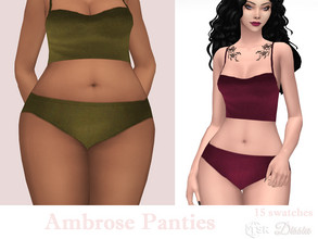 Sims 4 — Ambrose Panties by Dissia — Comfty velvet bottoms :) Available in 15 swatches