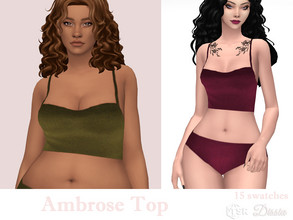 Sims 4 — Ambrose Top by Dissia — Comfty velvet tank top ;) Available in 15 swatches