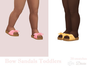 Sims 4 — Bow Sandals Toddlers by Dissia — Cute sandals with big bow for toddler :) Available in 20 swatches