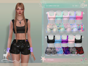 Sims 4 —  SUMMER SPORT SUIT by DanSimsFantasy — Sports suit for tropical environments. Location: Full outfit. Samples: 43