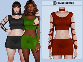 Sims 4 —  Anahi Outfit by couquett — Outfit for your female sims all map done 14 colors. this Mesh is by me Custom