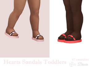 Sims 4 — Hearts Sandals Toddlers by Dissia — Cute sandals with colorful platform and hearts for toddler ;) Available in