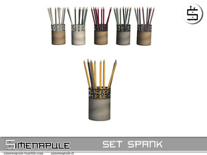 Sims 4 — Set Spank - Colored Pencils by Simenapule — Set Spank - Colored Pencils 6 colors.