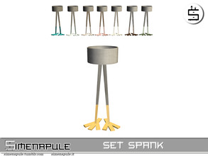 Sims 4 — Set Spank - Floor Lamp by Simenapule — Set Spank - Floor Lamp 8 colors.