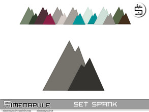 Sims 4 — Set Spank - Wall Deco Mountain by Simenapule — Set Spank - Wall Deco Mountain. 8 colors.