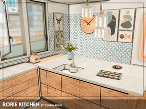 Sims 4 — Rorie Kitchen (TSR only CC) by xogerardine — Big, modern kitchen!