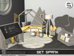 Sims 4 — Set Spank by Simenapule — Set Spank The set includes 12 objects and 1 rug: - Blackboard - Bed - Basket Pillow -