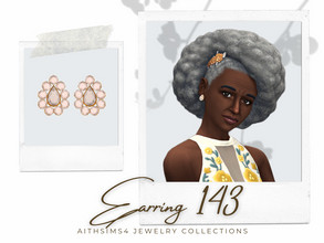Sims 4 — Earring 143 by aithsims — My wedding stories-themed earrings 143: I love you 12swatches Unisex EA mesh/texture