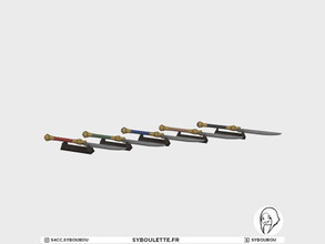 Sims 4 — Archeology - Dagger by Syboubou — This is a sacred dagger available in 5 colours. Inspired by Tomb Raider.