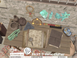 Sims 4 — Archeology set part 1: Relic clutter by Syboubou — This set was originally designed for a friend who's a fan of